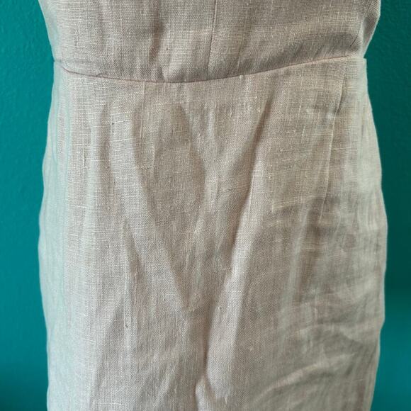 Reformation the Roarke Linen Dress Pink Smocked Mini Soft Size 4 - Picture 4 of 7